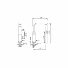 High Spout Basin Mixer ohne Abfluss Made in Italy - Panela Viadurini