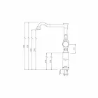 Hochläufiger Waschbeckenmischer 13 cm Verlängerung Made in Italy - Neno Viadurini