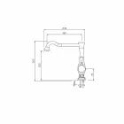 Waschtischmischer mit hochschwenkbarem Auslauf Made in Italy - Neno Viadurini