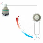 Waschtischmischer mit 2-Jet-Handbrause aus Messing Made in Italy - Croma Viadurini