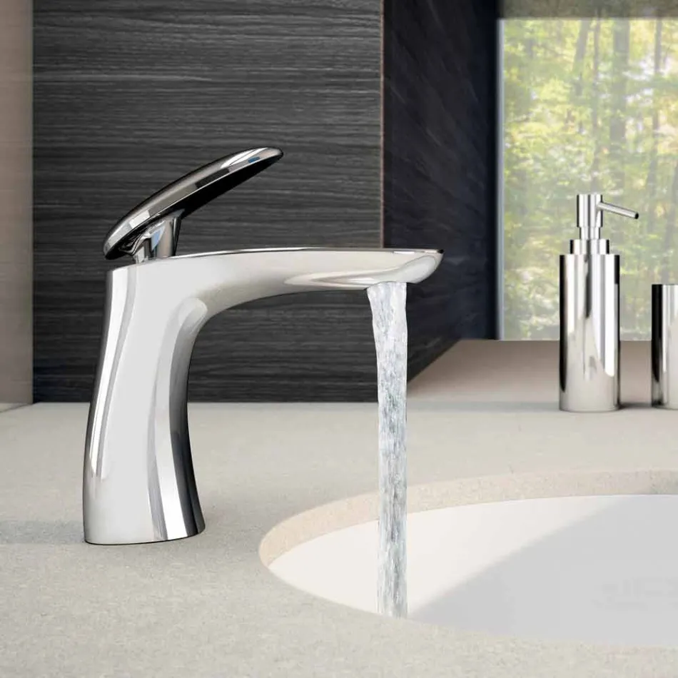 Waschtischmischer aus Chrom, hergestellt in Italien - Filipo Viadurini