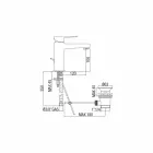 Modernes Design Messing Waschtischmischer Made in Italy - Sindra Viadurini