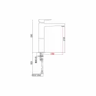 Messing Extended Basin Mixer ohne Abfluss Made in Italy - Sindra Viadurini