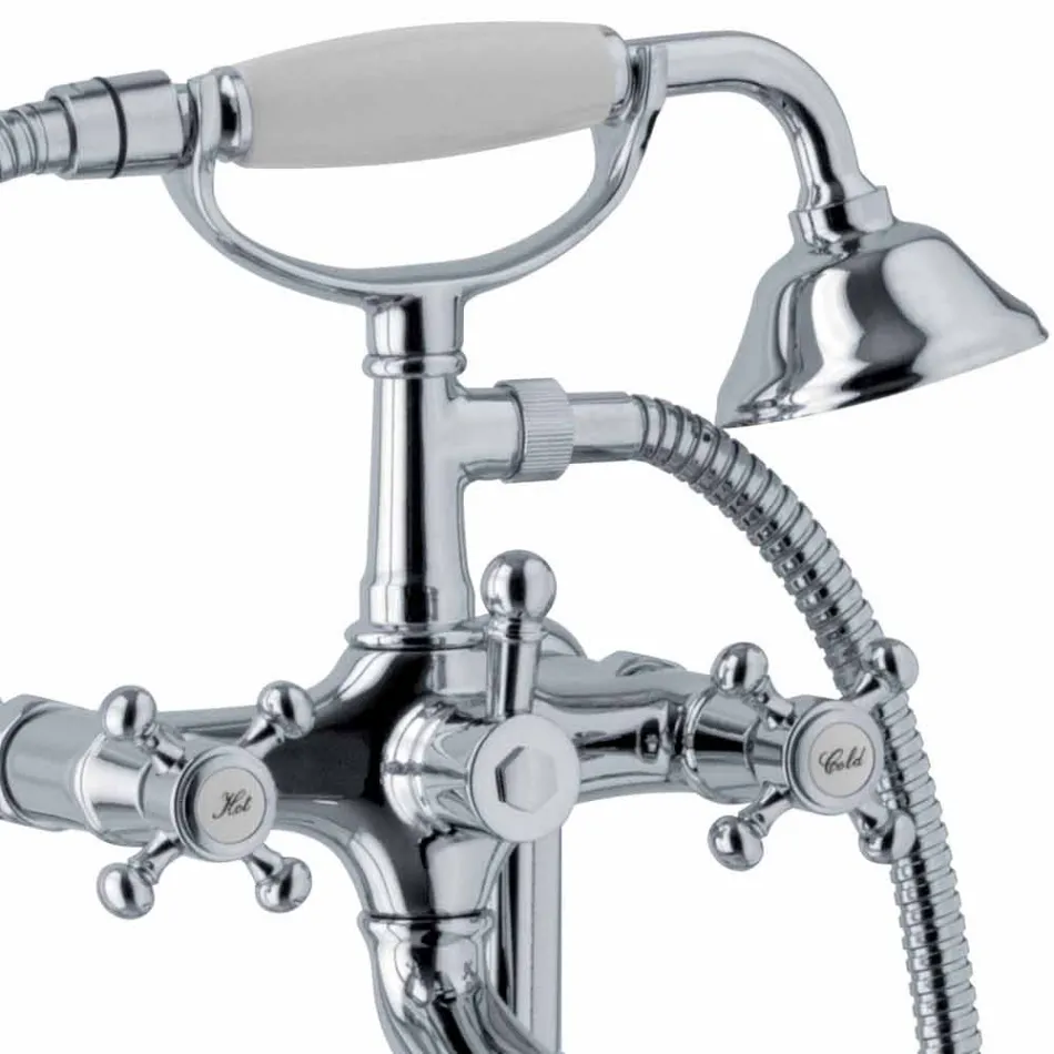 Classic Design Bodenbadewannenmischer aus Messing Made in Italy - Lisca Viadurini