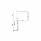 Erweiterter Mischer ohne Abfluss für Waschbecken aus Messing Made in Italy - Sindra Viadurini