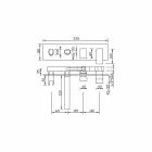 Eingebauter Bademischer mit Umsteller Made in Italy - Panela Viadurini