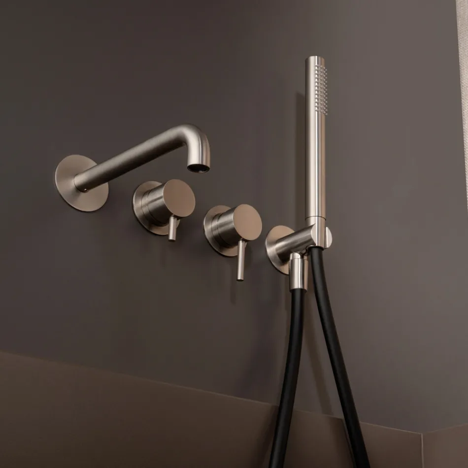 Unterputz-Wannenmischer aus Edelstahl AISI 316L - Krallen Viadurini