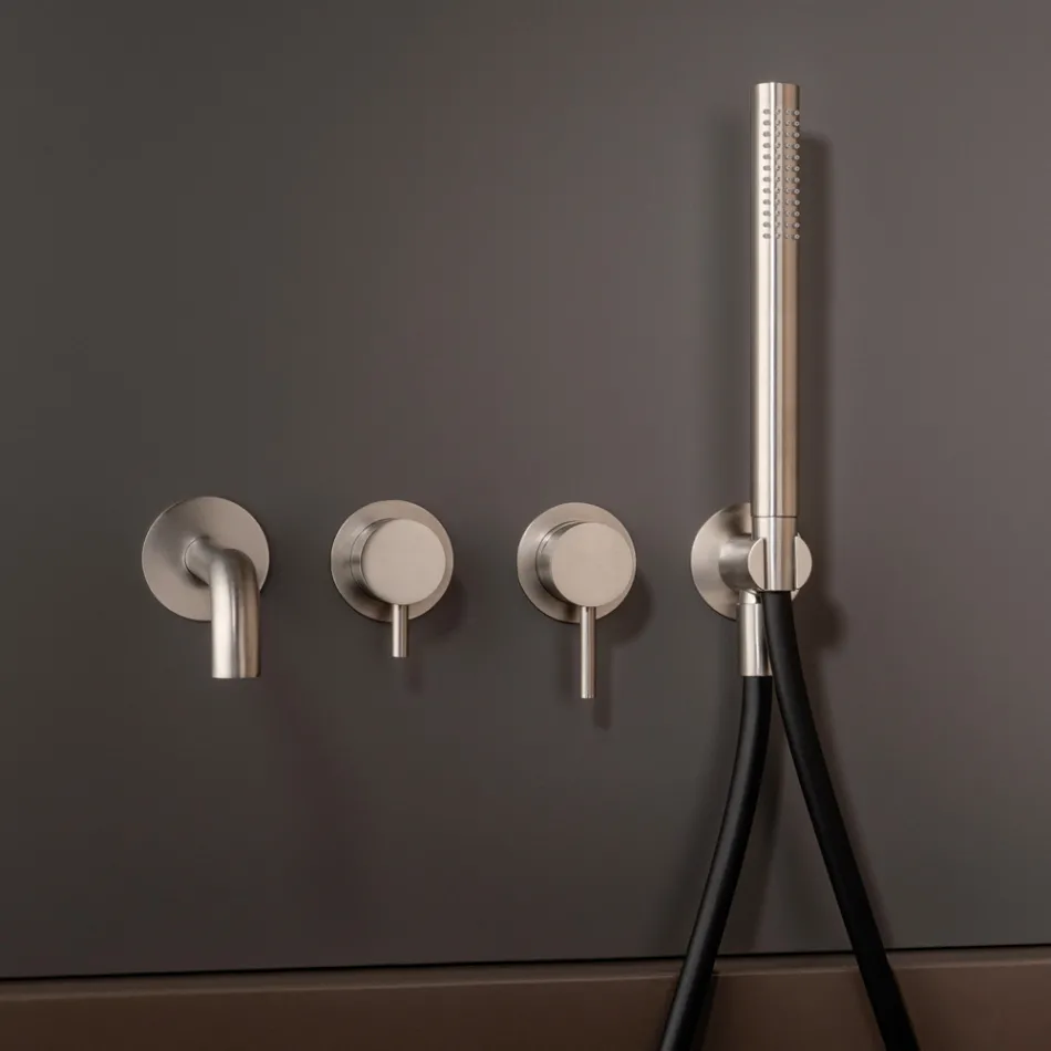 Unterputz-Wannenmischer aus Edelstahl AISI 316L - Krallen Viadurini