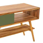 Moderner freistehender Badezimmerschrank aus natürlichem grünem Teak - Benoit Viadurini