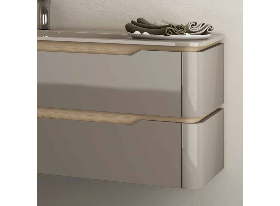 Badezimmerschrank mit integriertem Design Waschbecken Arya, in Italien hergestellt Viadurini