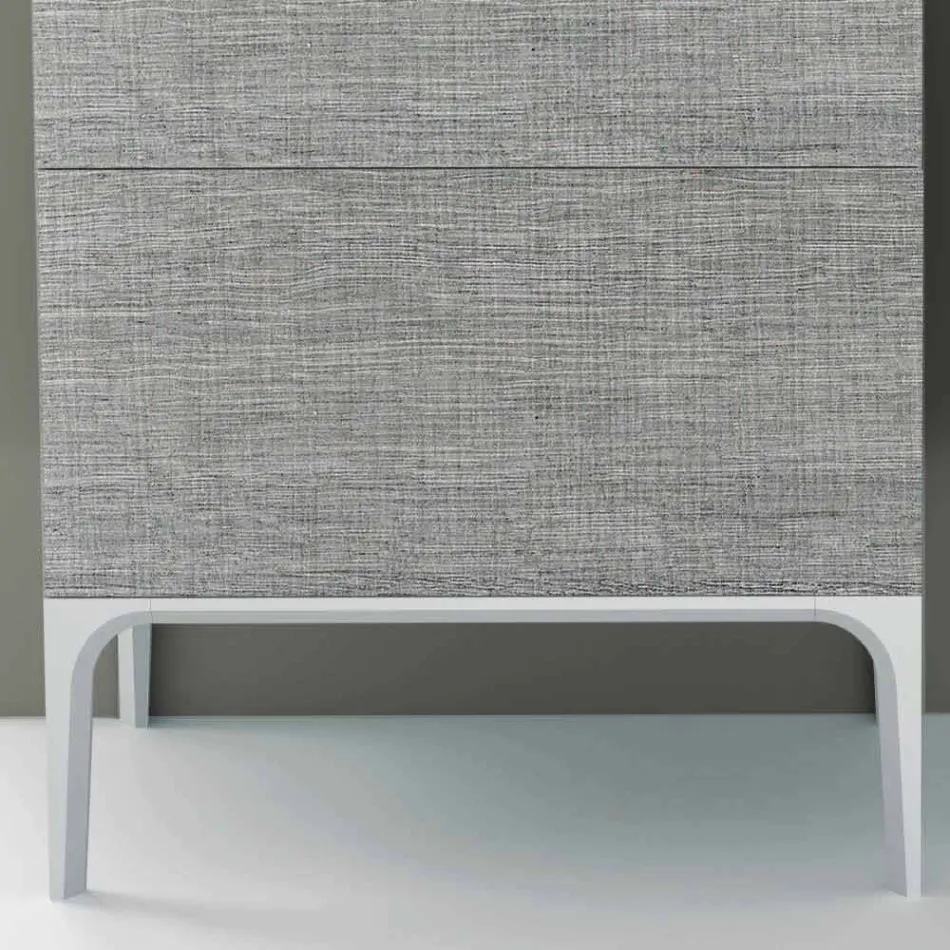 Badezimmerschrank mit integriertem Waschbecken in Ambra ecolegno, hergestellt in Italien Viadurini