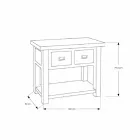 Badezimmerschrank aus natürlichem Teakholz mit 2 Schubladen - Faetano Viadurini