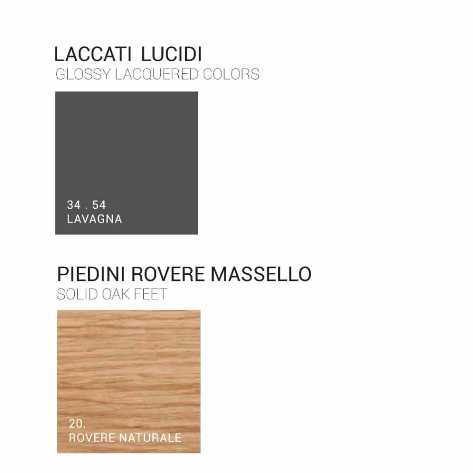 Moderner Badezimmerschrank mit 3 Schubladen in Amber lackiertem Holz, hergestellt in Italien Viadurini