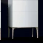 Moderner Badezimmerschrank mit 3 Schubladen in Amber lackiertem Holz, hergestellt in Italien Viadurini