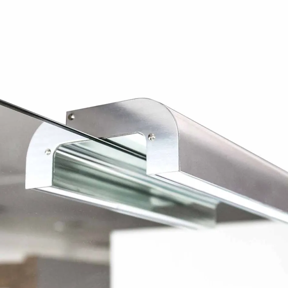 Moderner abgehängter Badezimmerschrank mit Waschbeckenregal und Designspiegel - Michele Viadurini