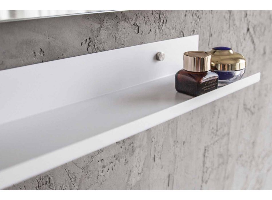 Moderner abgehängter Badezimmerschrank mit Waschbeckenregal und Designspiegel - Michele Viadurini