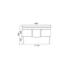 Einfarbiger Badezimmerschrank mit weißem Keramikwaschbecken – Candy Viadurini