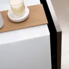 100 cm Wand-Badezimmerschrank aus 8 mm gehärtetem Glas und europäischer Eiche – Excelsior Viadurini