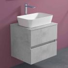 Abgehängter Badezimmerschrank mit rechteckigem Waschtisch, modernes Design - Dumbo Viadurini