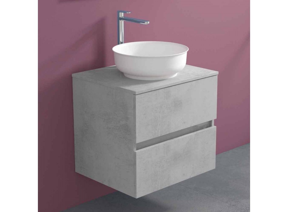 Abgehängter Badezimmerschrank mit rundem Waschtisch, modernes Design - Dumbo