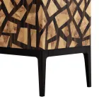 Design Barmöbel mit 2 Türen Grilli Zarafa in Italien hergestellt, aus Ebenholz Viadurini