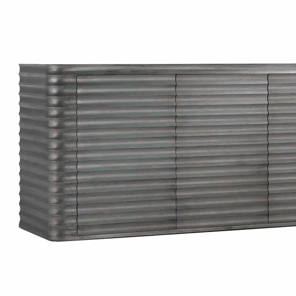 Schrank mit 4 Türen in Formholz Design, L230xP49 cm, Dana Viadurini