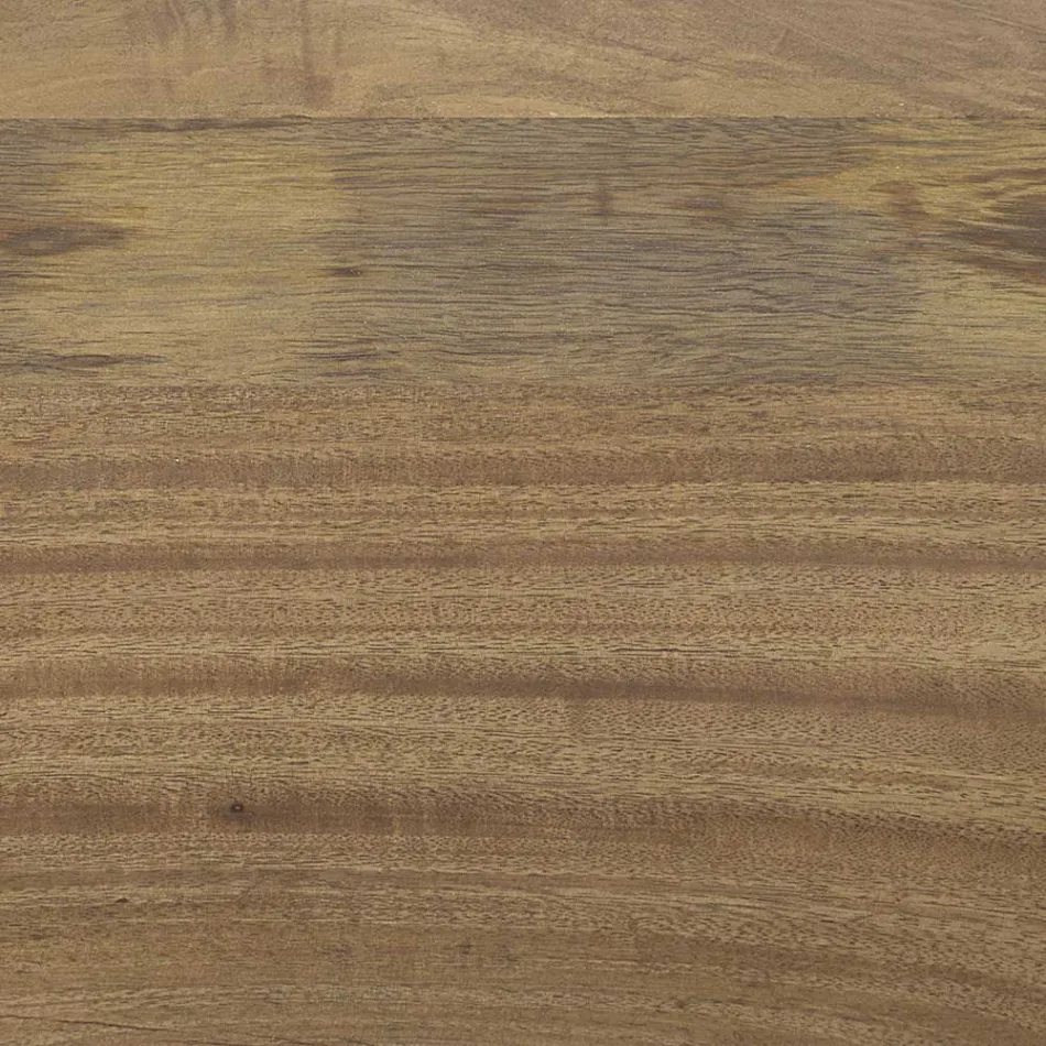 Mobiles Sideboard 2 Türen 3 Schubladen aus Vintage Mangoholz - Desiderio Viadurini