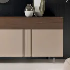 Wohnzimmer-Sideboard aus ökologischem Holz mit Luxus-Schubladen - Serris Viadurini