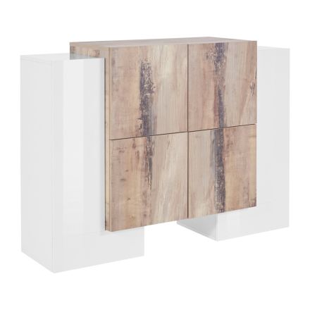 Wohnzimmer Sideboard 6 Holztüren Design 3 Ausführungen - Terenzio Viadurini