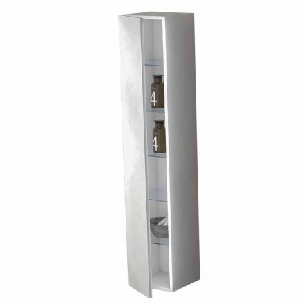 Säule Badezimmermöbel 6 Regale mit Tür in 4 Ausführungen - Antanta Viadurini