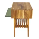 Badezimmerschrank mit Holzoberfläche und grüner Kommode - Gatien Viadurini