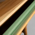 Badezimmerschrank mit Holzoberfläche und grüner Kommode - Gatien Viadurini