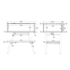 Badezimmerschrank mit Holzoberfläche und grüner Kommode - Gatien Viadurini