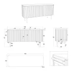 Handgefertigter Badezimmerschrank aus massivem Teakholz und Mahagoni – Heliconia Viadurini