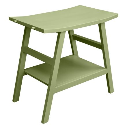 Moderner Badezimmerschrank mit grüner Ablage und Handtuchhaken - Crina Viadurini