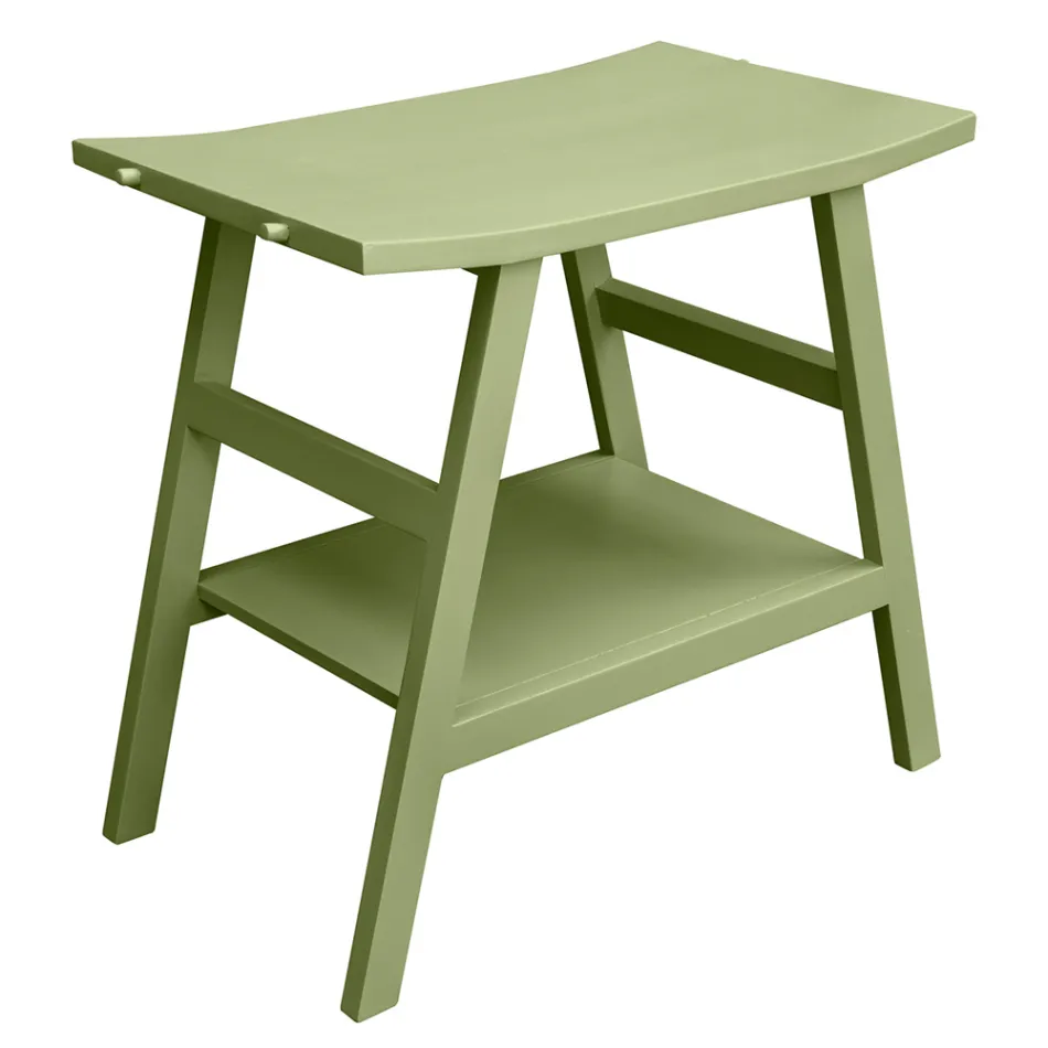 Moderner Badezimmerschrank mit grüner Ablage und Handtuchhaken - Crina Viadurini