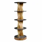 Design Möbel aus Holz mit runden Regalen in Gres Made in Italy - Aspide Viadurini