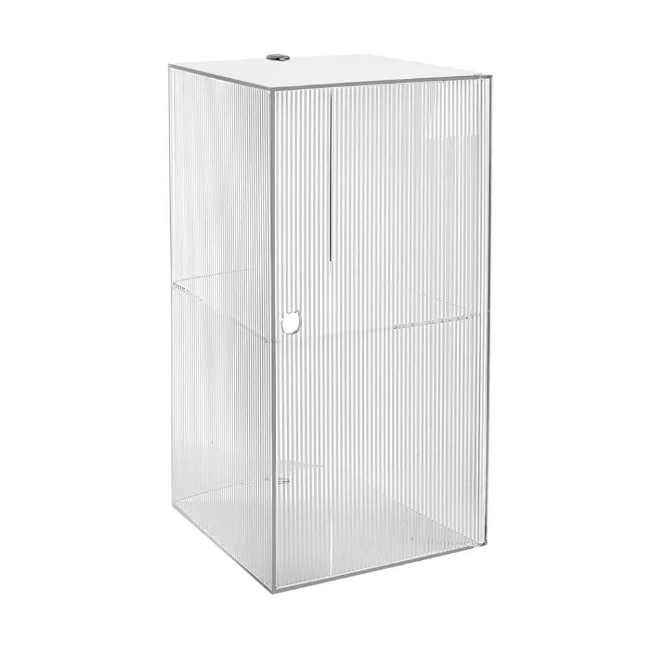 Wandmontierter Badezimmerschrank aus Plexiglas in 4 Farben, hergestellt in Italien - Ligea Viadurini