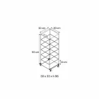 Mehrzweckschrank mit transparenten Glasrädern mit 3,6,8 oder 10 Regalen - Versatilio Viadurini