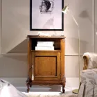 Klassischer Telefonhalter aus Holz mit Tür Made in Italy - Richard Viadurini