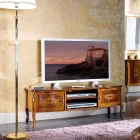 Klassischer TV-Ständer aus Holz mit Intarsien Made in Italy - Katerine Viadurini