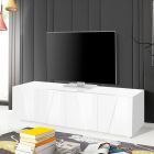 Wohnzimmer-TV-Ständer mit 4 Melamintüren Made in Italy - Naditza Viadurini