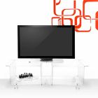 TV-Schrank im modernen Design aus transparentem Plexiglas Mago Double Viadurini