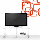 TV-Schrank im modernen Design aus transparentem Plexiglas Mago Viadurini