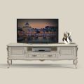 Luxus-TV-Schrank aus weißem und silbernem Holz Made in Italy - Cheverny