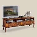 Klassisches TV-Möbel aus Holz mit Fächern und Schubladen Made in Italy - Prince