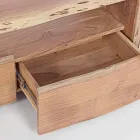 Moderner TV-Ständer aus Akazienholz mit 3 Schubladen Homemotion - Lauro Viadurini