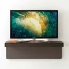 Abgehängter TV-Ständer mit Satin-Kristallplatte Hergestellt in Italien - Americio Viadurini