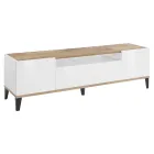 Mobiler Fernseher aus Melamin 2 Zimmer und 1 Schublade Made in Italy - Florentino Viadurini