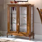 Wohnzimmer Vitrine aus Bassano Walnussholz Made in Italy - Ronald Viadurini